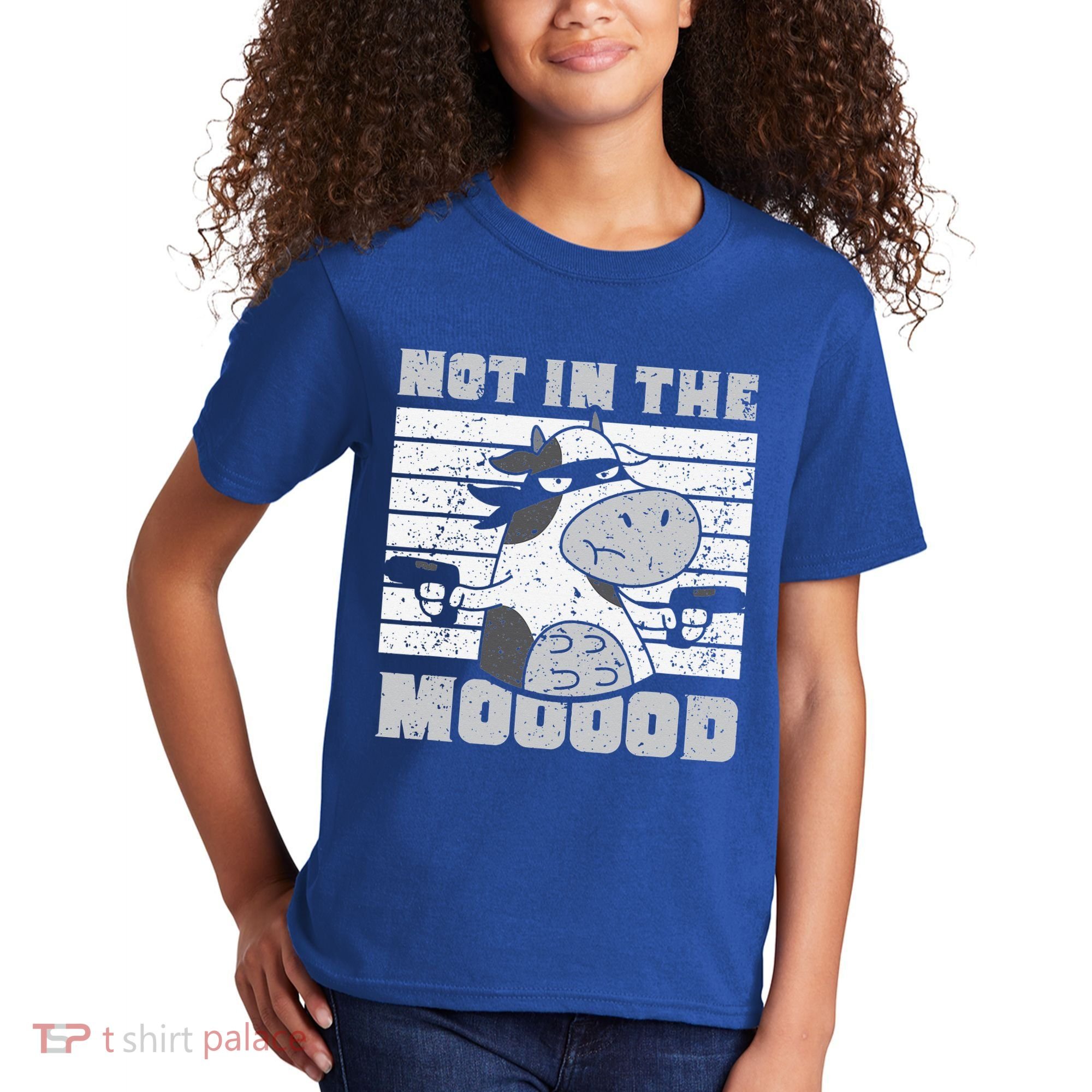Not In The Mooood Cow Cows Farm Animals Lover Kids T-Shirt