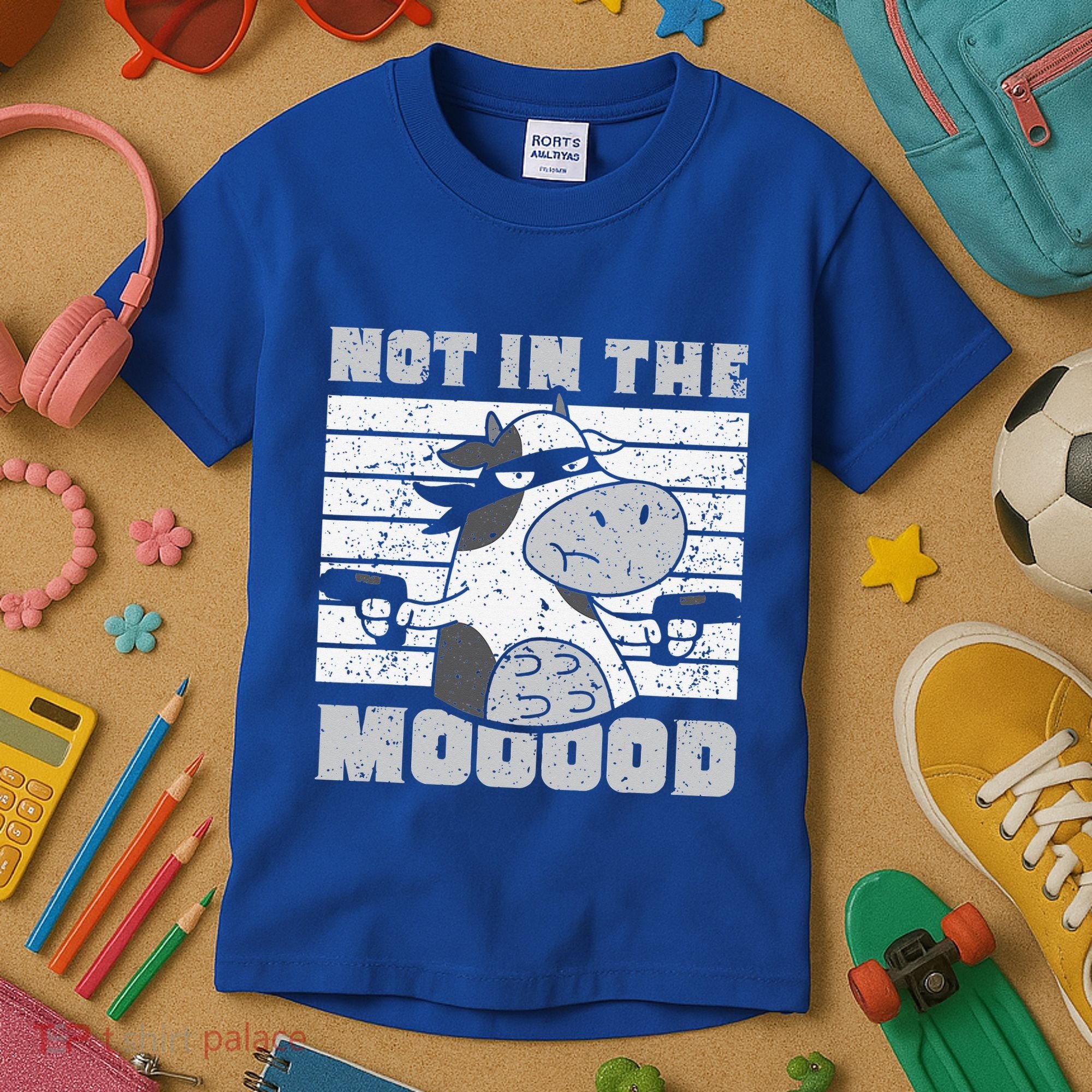 Not In The Mooood Cow Cows Farm Animals Lover Kids T-Shirt