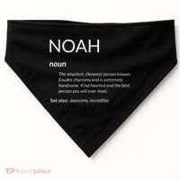 Noah Is The Best Funny Name Definition Noah USA-Made Doggie Bandana thumb 0