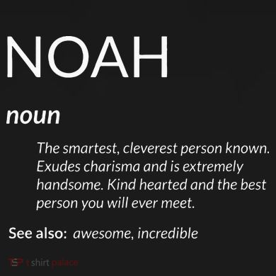 Noah Is The Best Funny Name Definition Noah Tall Long Sleeve Shirt