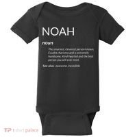 Noah Is The Best Funny Name Definition Noah Baby Bodysuit thumb 0