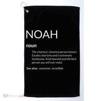 Noah Is The Best Funny Name Definition Noah Golf Towel thumb 0