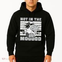 Not In The Mooood Cow Cows Farm Animals Lover Hoodie thumb 2