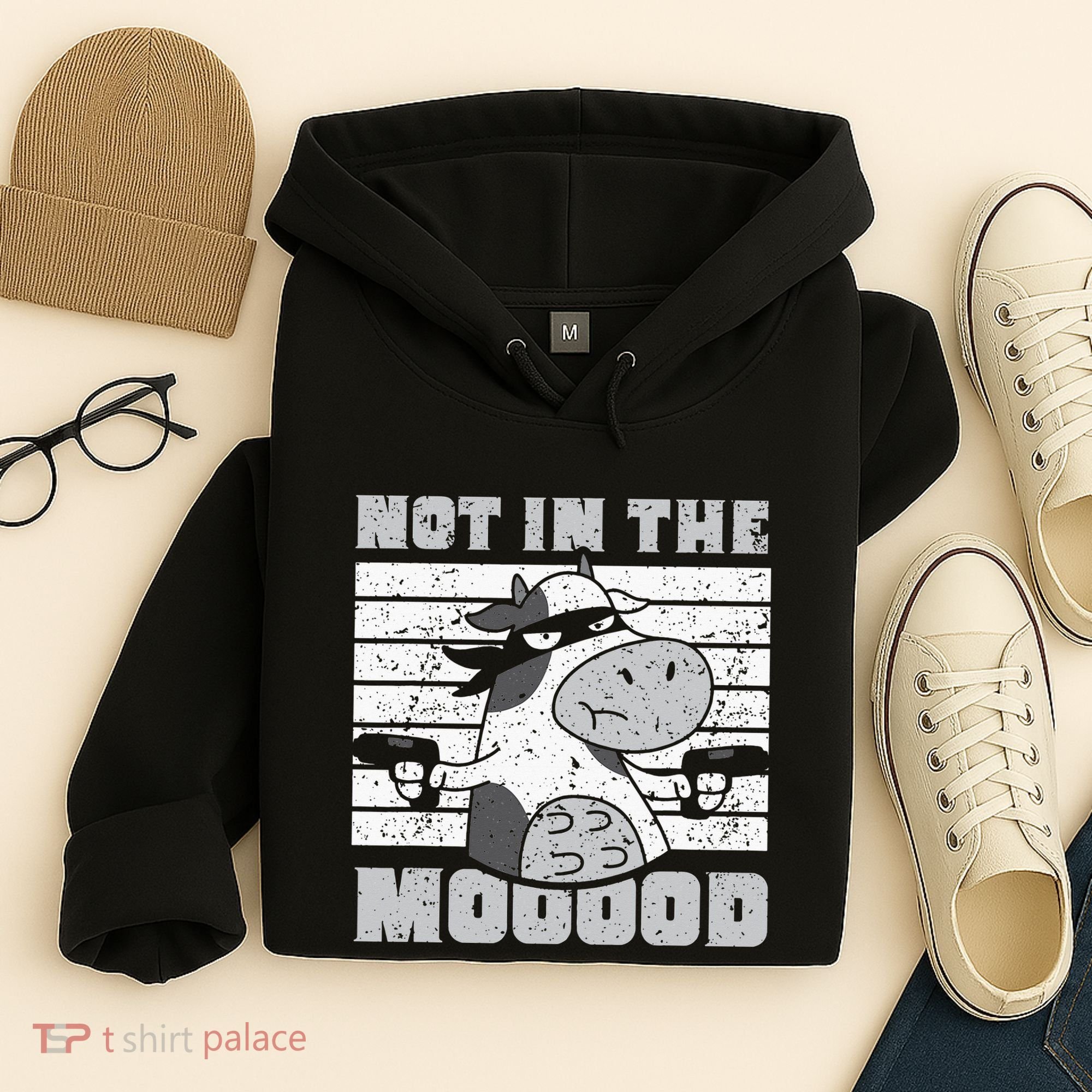 Not In The Mooood Cow Cows Farm Animals Lover Hoodie