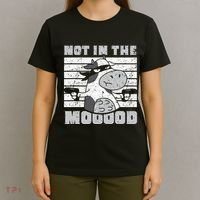 Not In The Mooood Cow Cows Farm Animals Lover T-Shirt thumb 4