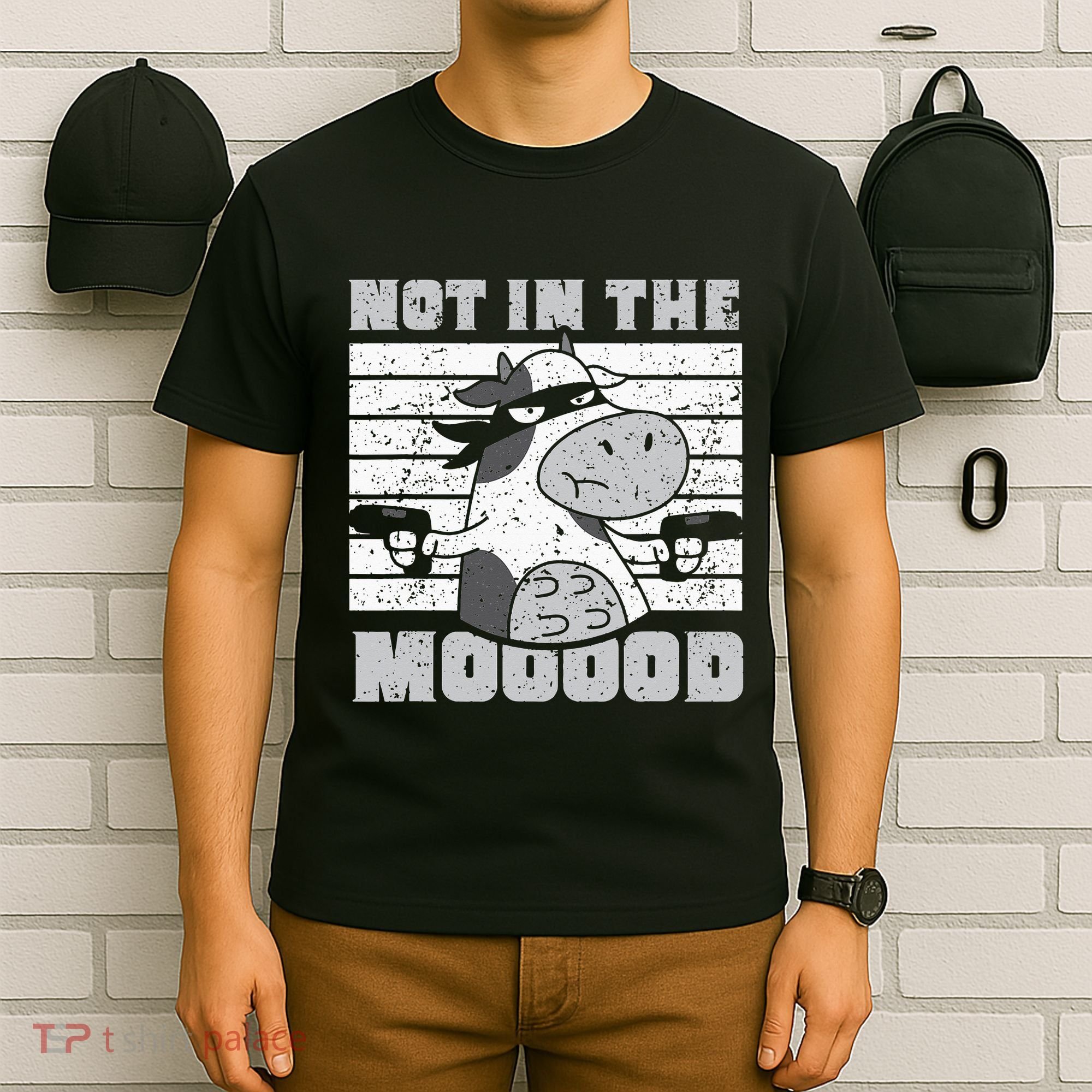 Not In The Mooood Cow Cows Farm Animals Lover T-Shirt