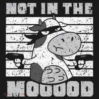 Not In The Mooood Cow Cows Farm Animals Lover Women's Hoodie thumb 2