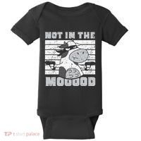 Not In The Mooood Cow Cows Farm Animals Lover Baby Bodysuit thumb 0