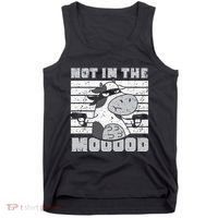 Not In The Mooood Cow Cows Farm Animals Lover Tank Top thumb 0