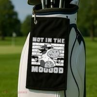 Not In The Mooood Cow Cows Farm Animals Lover Golf Towel thumb 2