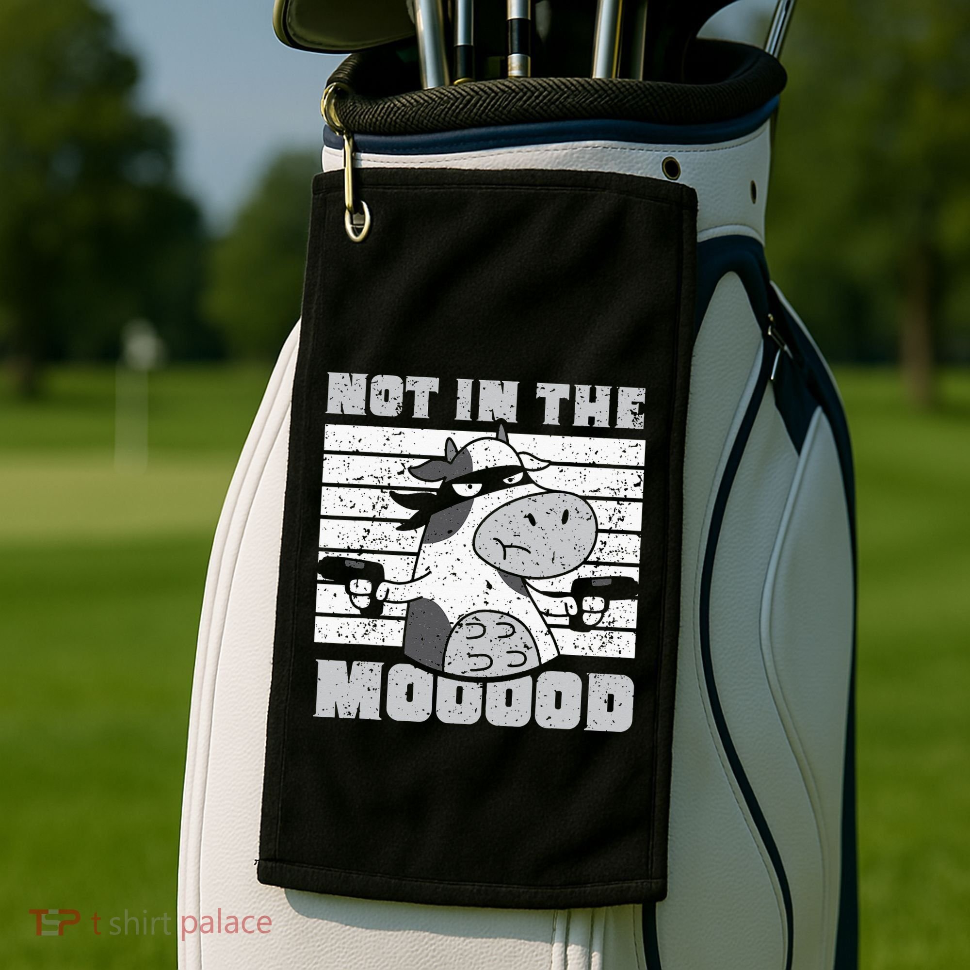 Not In The Mooood Cow Cows Farm Animals Lover Golf Towel