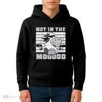 Not In The Mooood Cow Cows Farm Animals Lover Kids Hoodie thumb 4