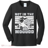 Not In The Mooood Cow Cows Farm Animals Lover Kids Long Sleeve Shirt thumb 0