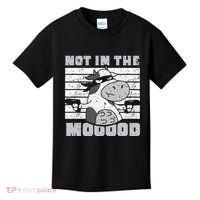 Not In The Mooood Cow Cows Farm Animals Lover Kids T-Shirt thumb 0