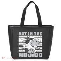 Not In The Mooood Cow Cows Farm Animals Lover Tote Bag thumb 0