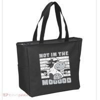 Not In The Mooood Cow Cows Farm Animals Lover Tote Bag thumb 2