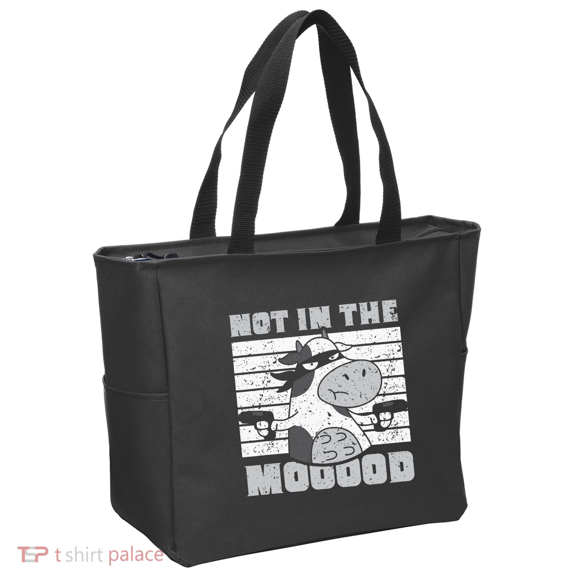 Not In The Mooood Cow Cows Farm Animals Lover Tote Bag