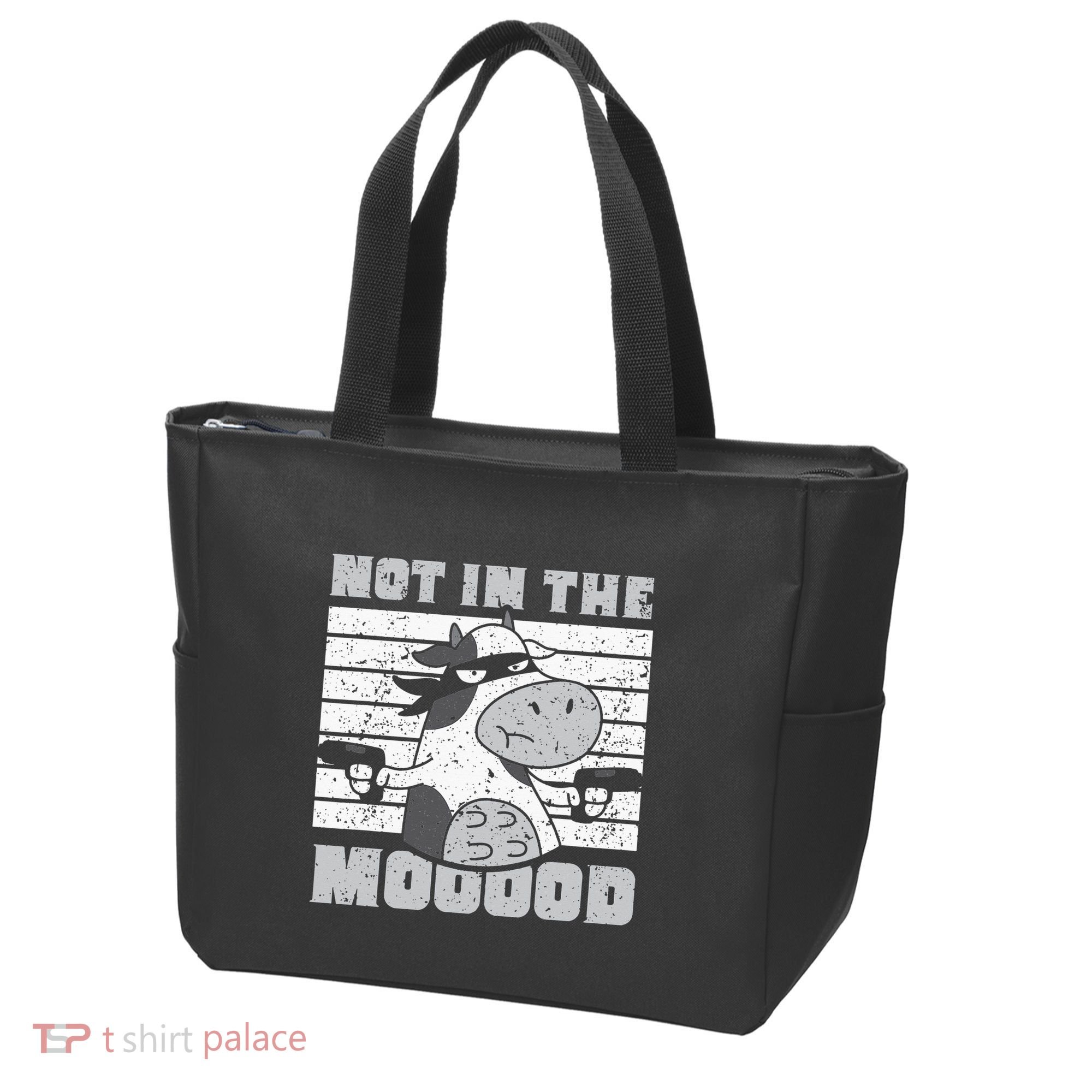 Not In The Mooood Cow Cows Farm Animals Lover Tote Bag