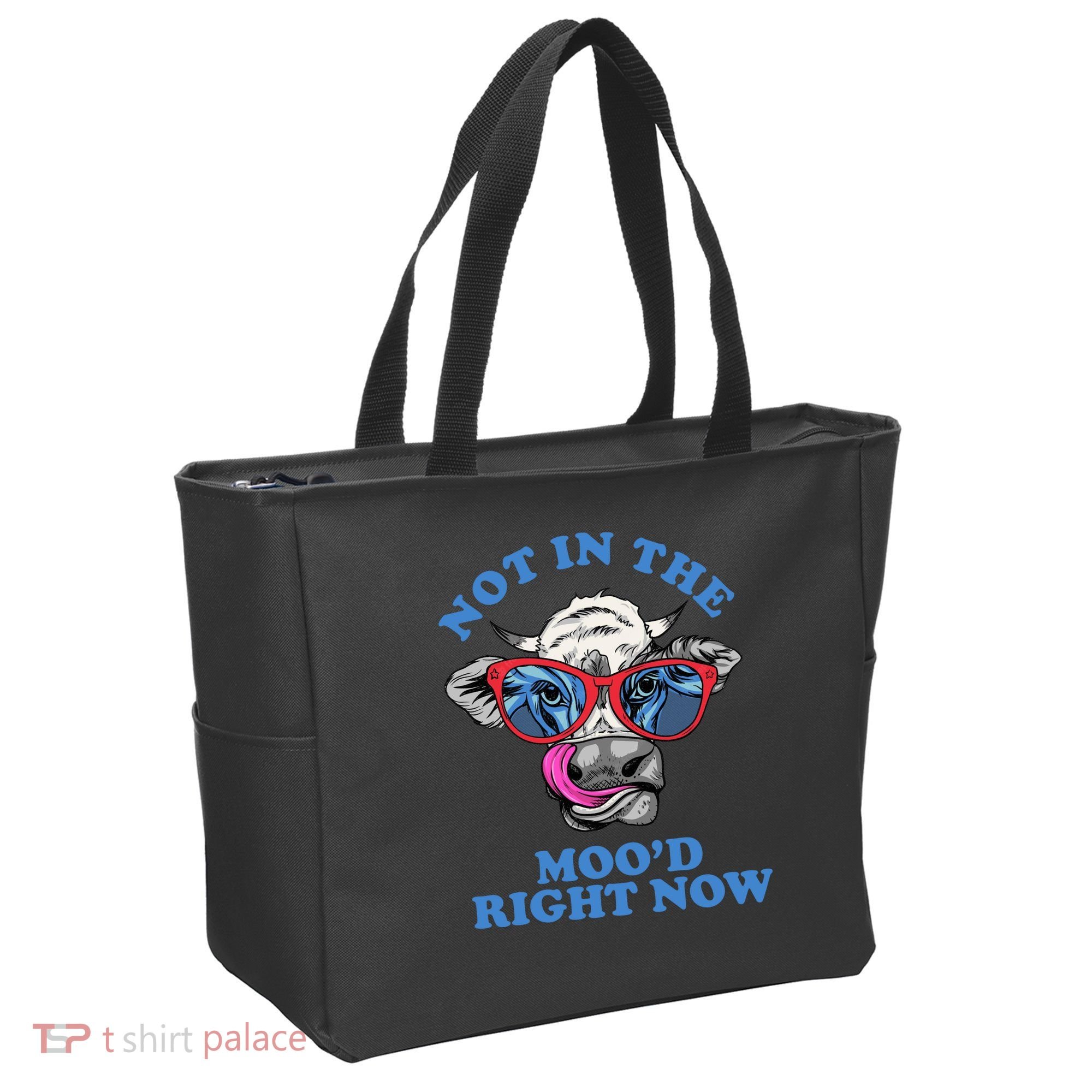 Not In The Mood Right Now Funny Cow Tote Bag