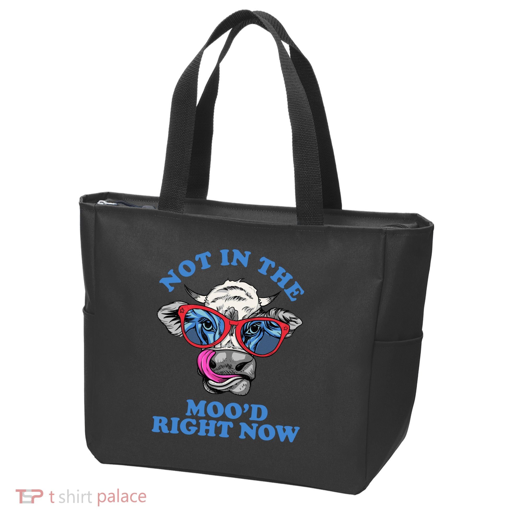Not In The Mood Right Now Funny Cow Tote Bag