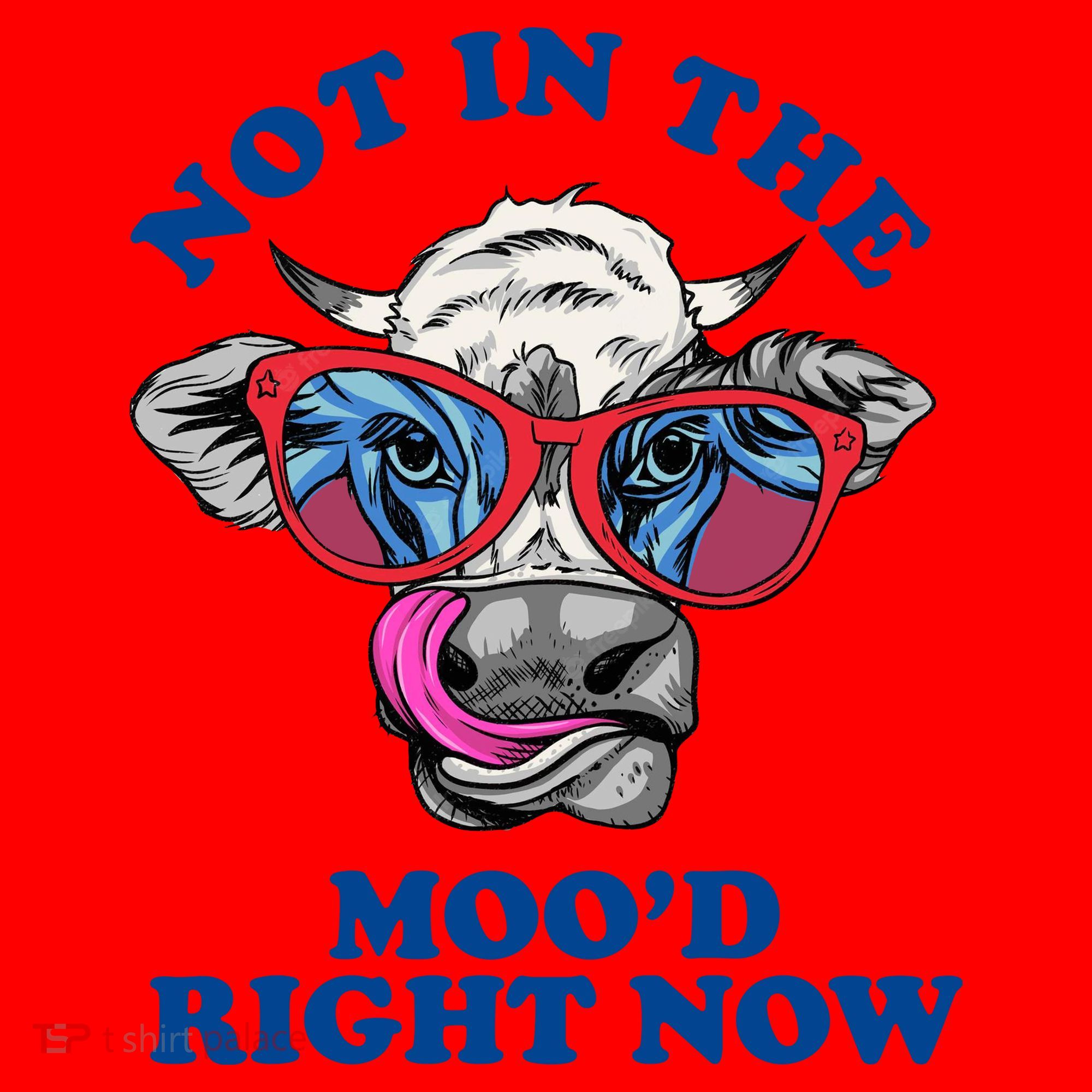 Not In The Mood Right Now Funny Cow Santa Hat