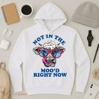 Not In The Mood Right Now Funny Cow Hoodie thumb 3