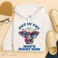 Not In The Mood Right Now Funny Cow Hoodie thumb 4