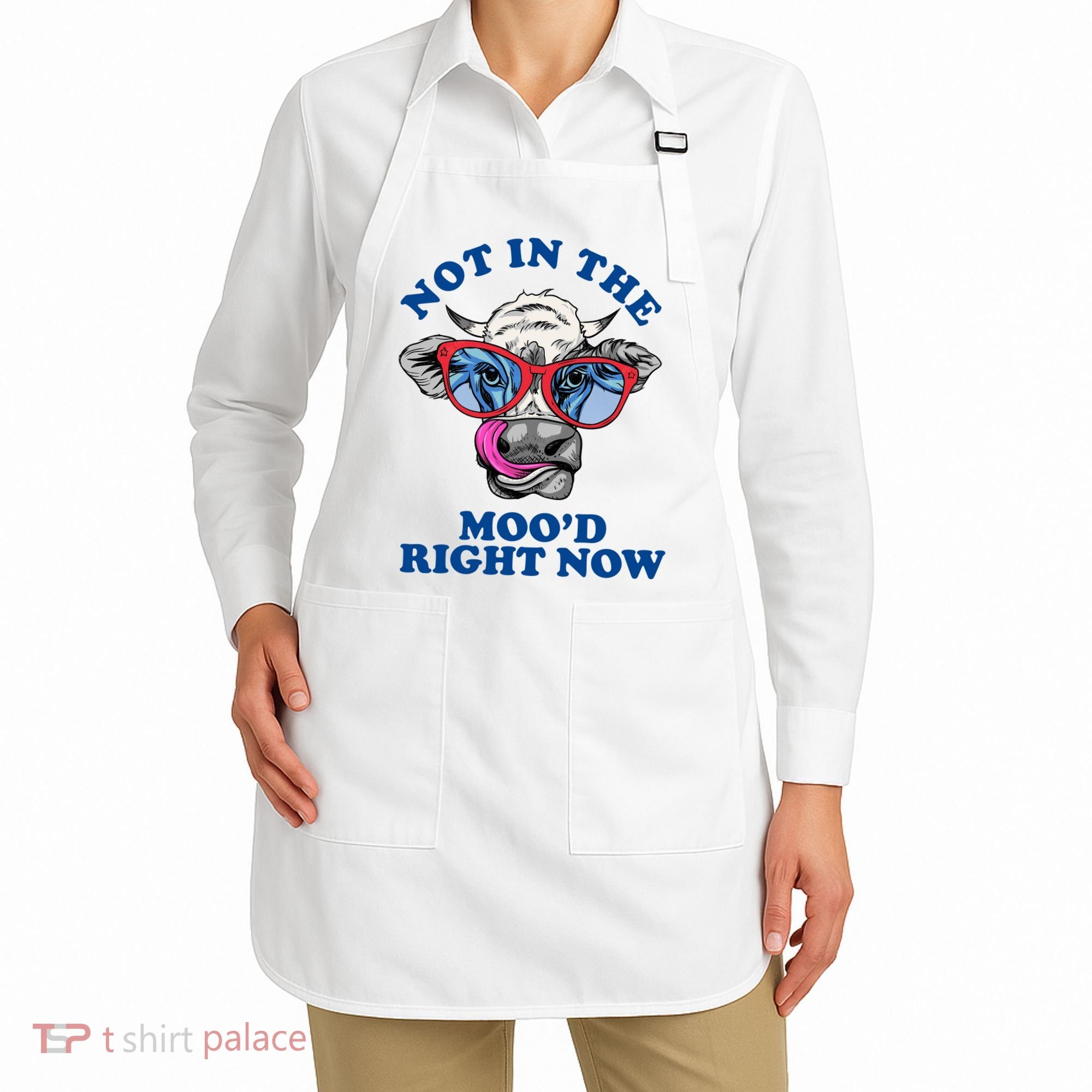 Not In The Mood Right Now Funny Cow Apron