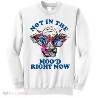 Not In The Mood Right Now Funny Cow Sweatshirt thumb 0