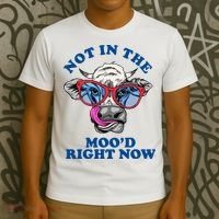 Not In The Mood Right Now Funny Cow T-Shirt thumb 3