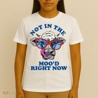 Not In The Mood Right Now Funny Cow T-Shirt thumb 4