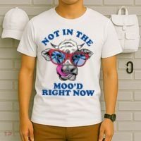 Not In The Mood Right Now Funny Cow T-Shirt thumb 6