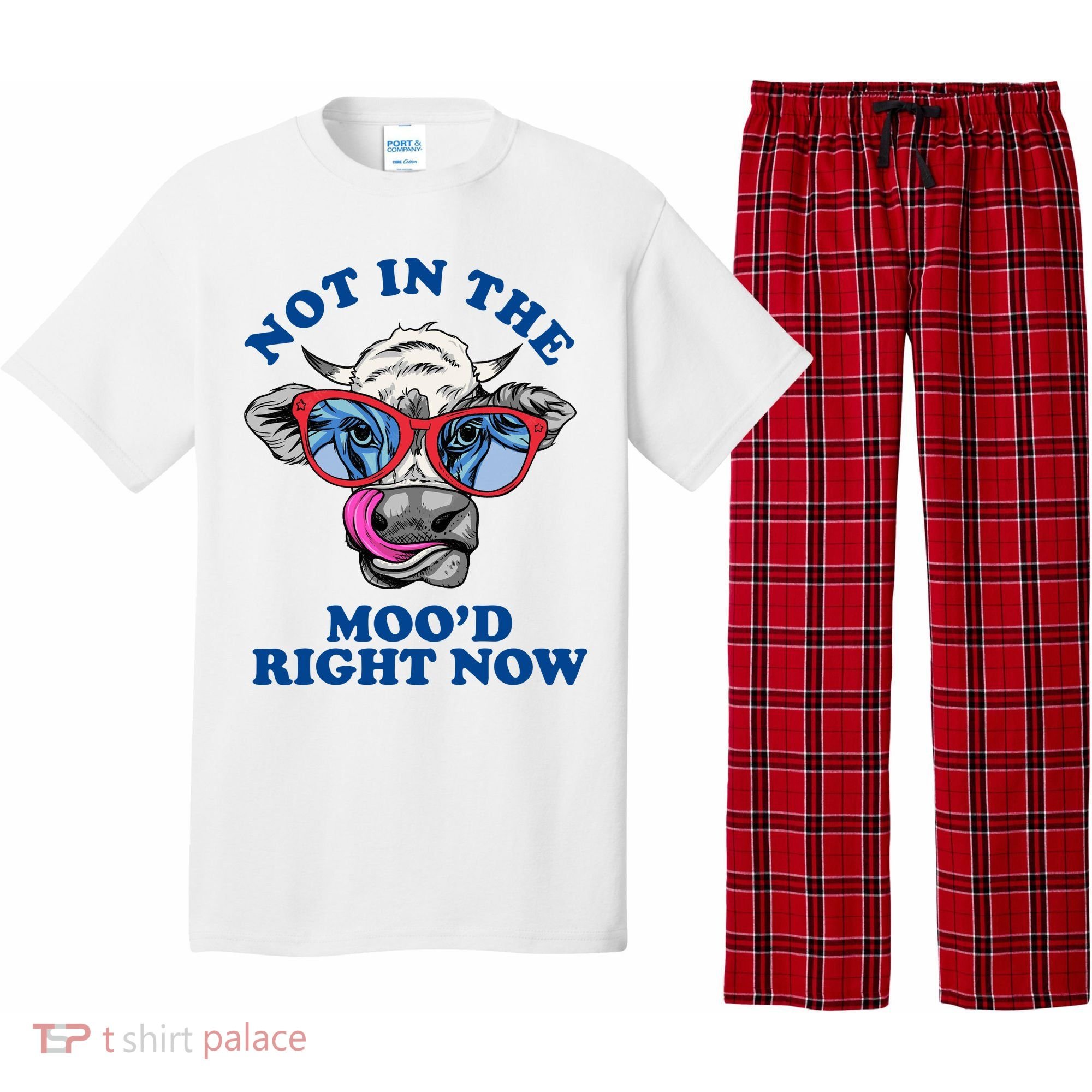 Not In The Mood Right Now Funny Cow Pajama Set