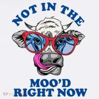 Not In The Mood Right Now Funny Cow Women's Hoodie thumb 2