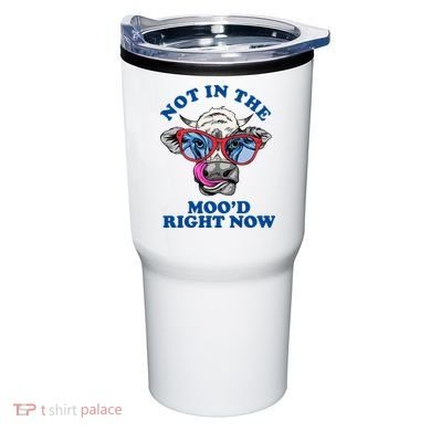 Not In The Mood Right Now Funny Cow Tumbler