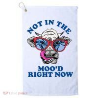 Not In The Mood Right Now Funny Cow Golf Towel thumb 0