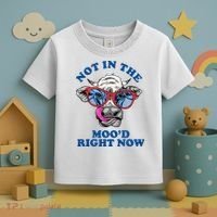 Not In The Mood Right Now Funny Cow Toddler T-Shirt thumb 3