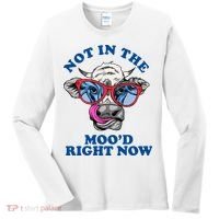 Not In The Mood Right Now Funny Cow Women's Long Sleeve Shirt thumb 0