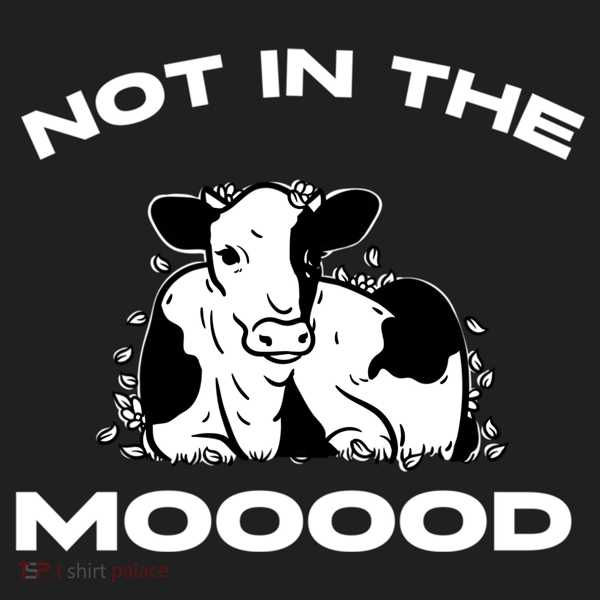Not In The Mood Funny Cow Moo Meme Mooood Women's Sweatshirt