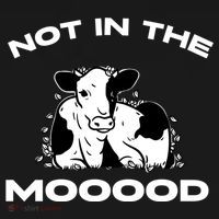 Not In The Mood Funny Cow Moo Meme Mooood Toddler Hoodie thumb 2