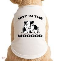 Not In The Mood Funny Cow Moo Meme Mooood Doggie Tank thumb 0