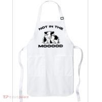 Not In The Mood Funny Cow Moo Meme Mooood Apron thumb 0