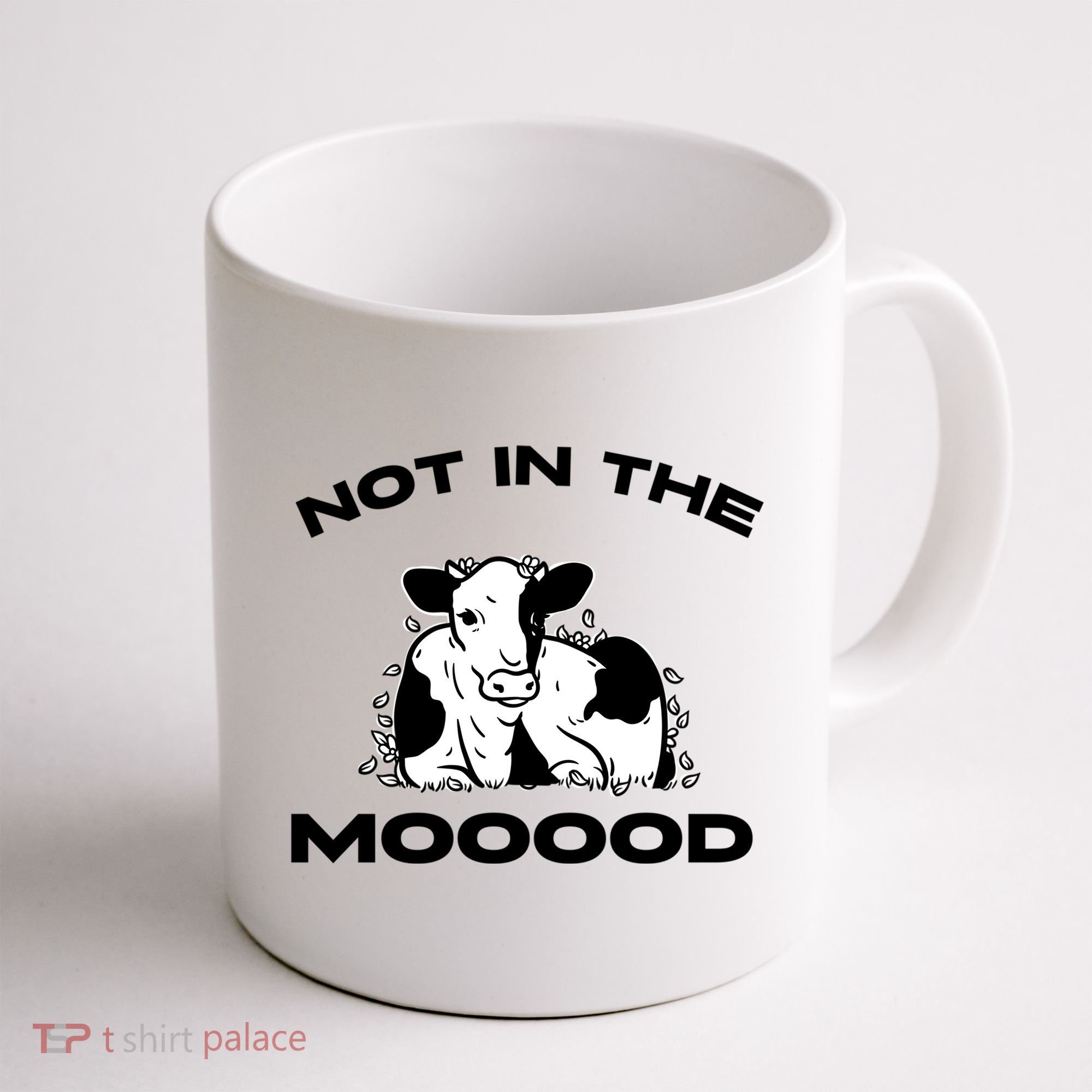 Not In The Mood Funny Cow Moo Meme Mooood Coffee Mug