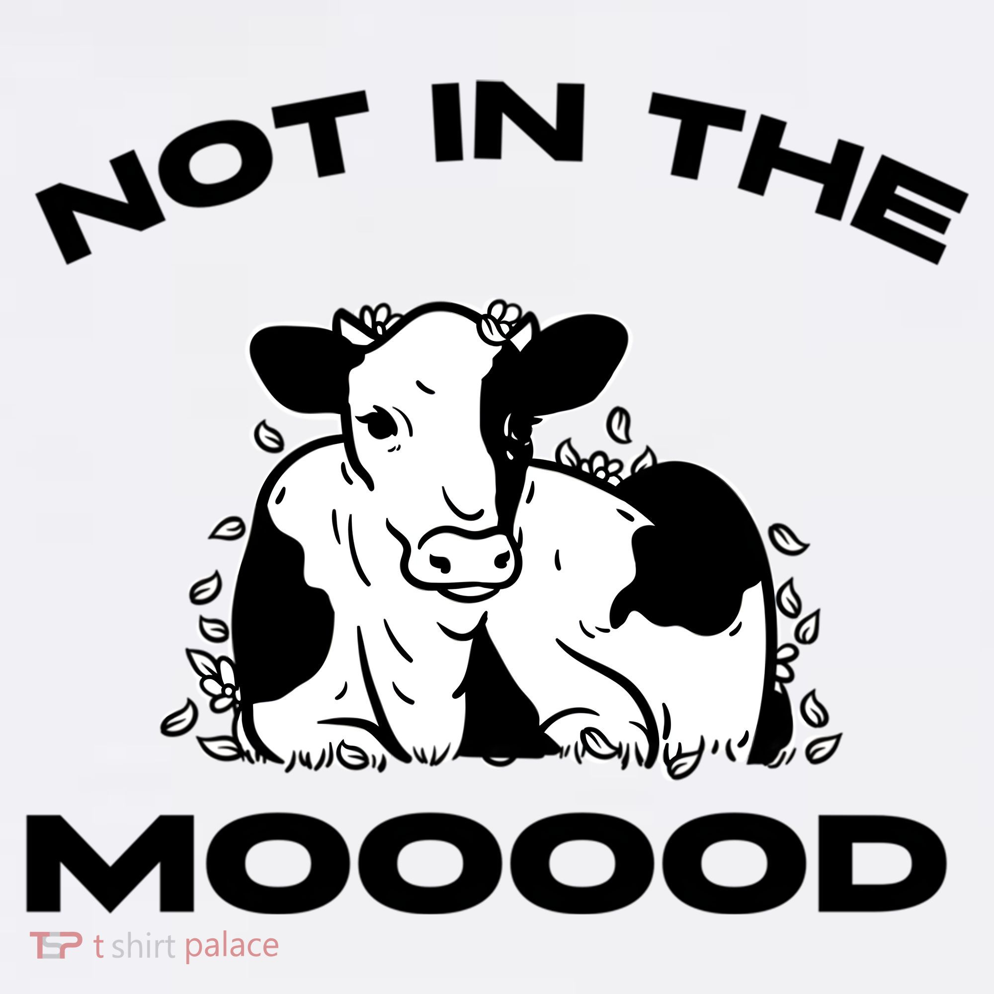 Not In The Mood Funny Cow Moo Meme Mooood Mousepad