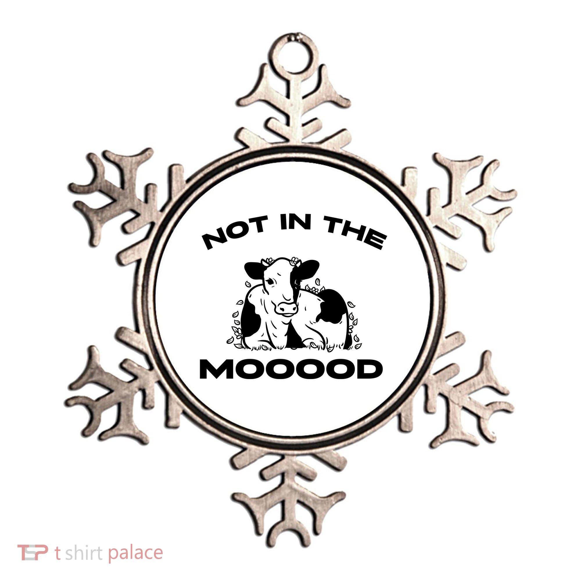 Not In The Mood Funny Cow Moo Meme Mooood Ornament
