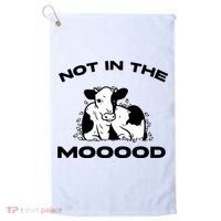 Not In The Mood Funny Cow Moo Meme Mooood Golf Towel thumb 0