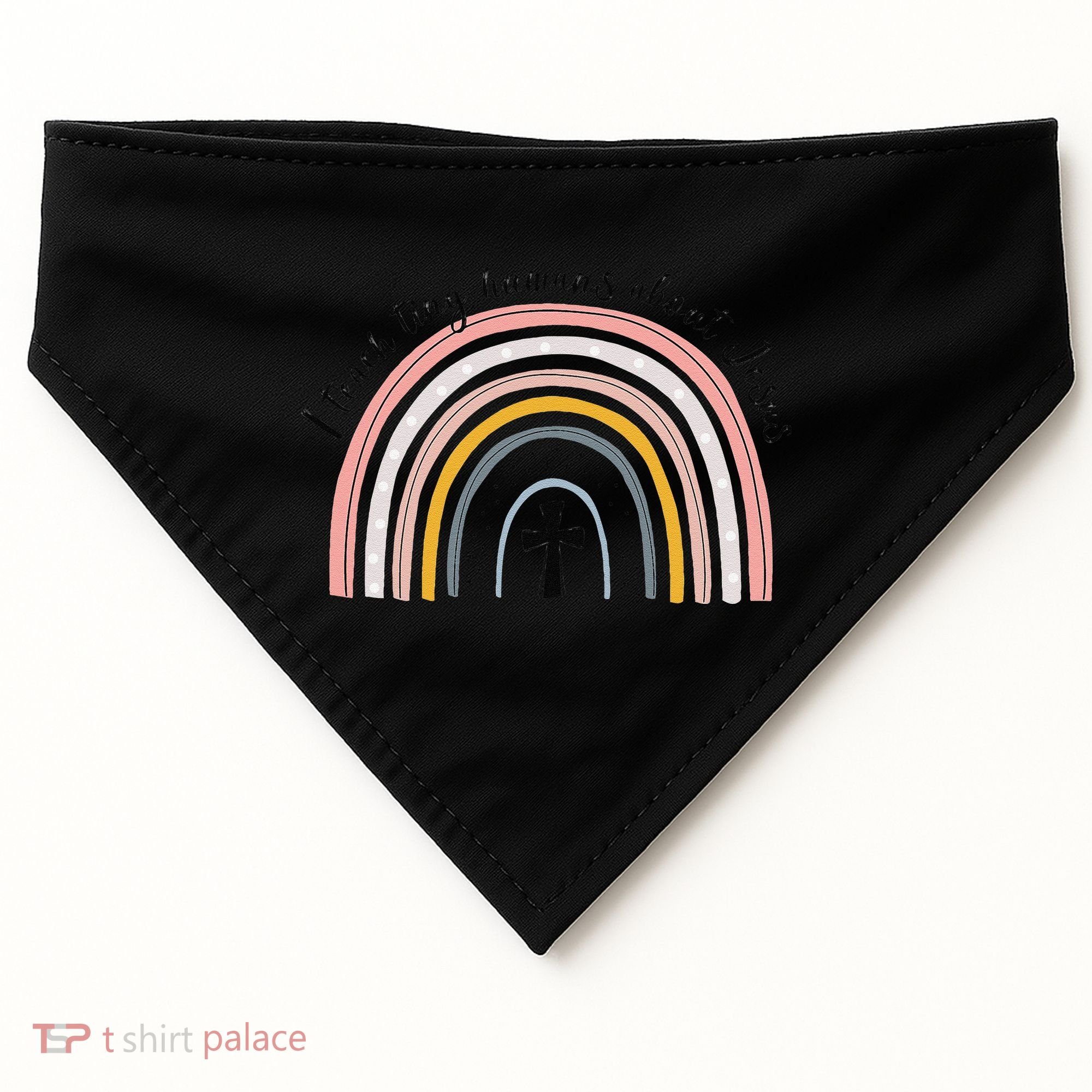 NG0M I Teach Tiny Humans About Jesus Teacher Appreciation USA-Made Doggie Bandana