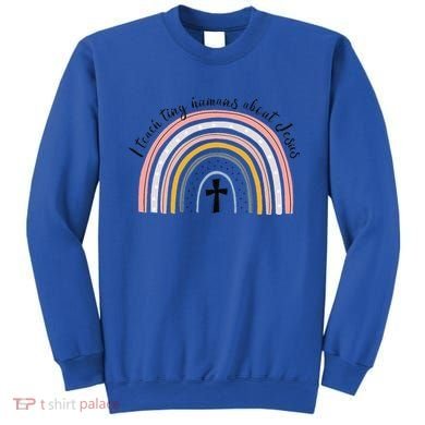 NG0M I Teach Tiny Humans About Jesus Teacher Appreciation Sweatshirt