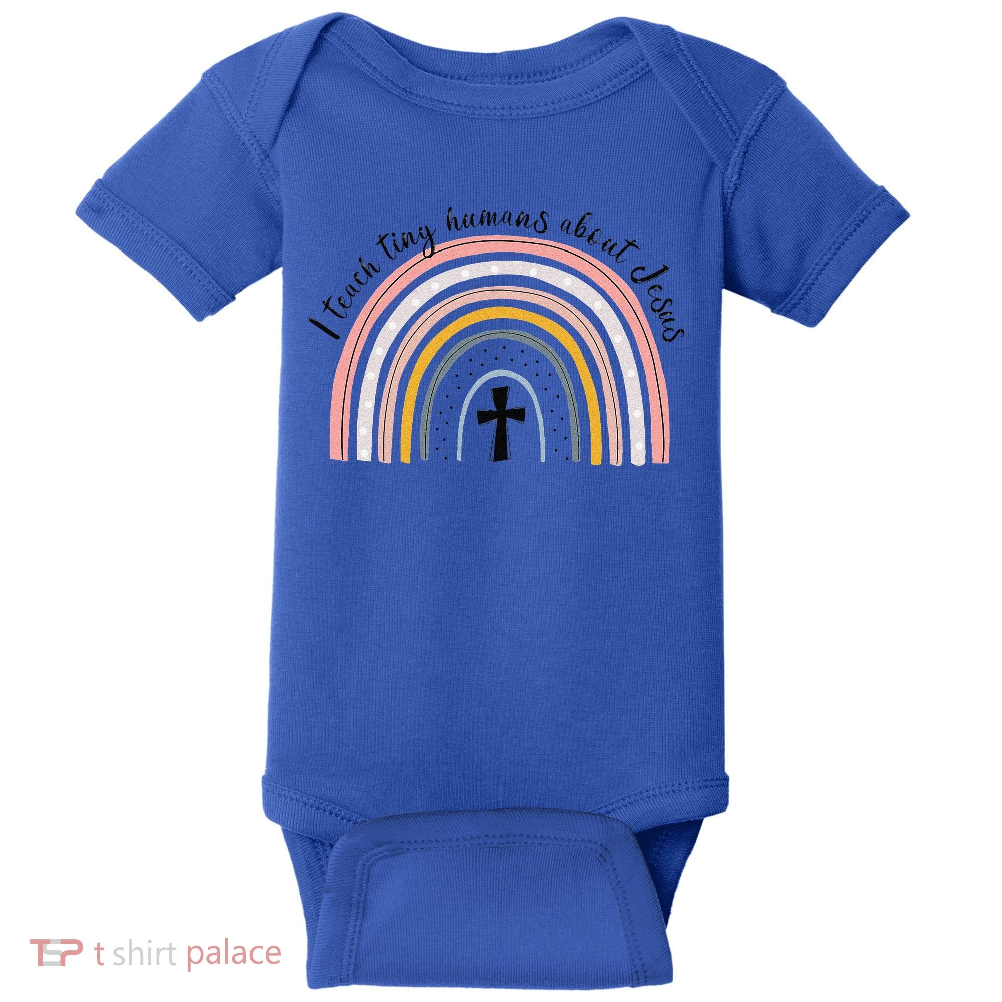 NG0M I Teach Tiny Humans About Jesus Teacher Appreciation Baby Bodysuit