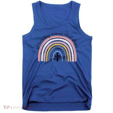 NG0M I Teach Tiny Humans About Jesus Teacher Appreciation Tank Top